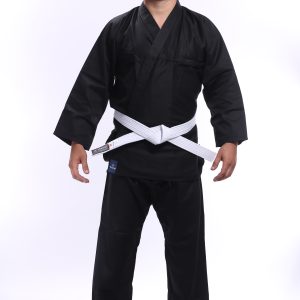 KIMONO KUNG-FU REFORÇADO PRETO ADULTO