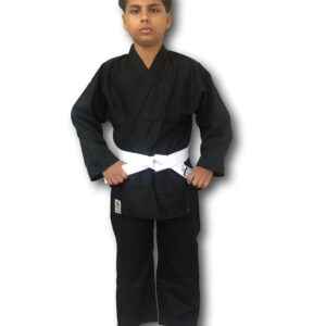 KIMONO KUNG-FU REFORÇADO PRETO INFANTIL